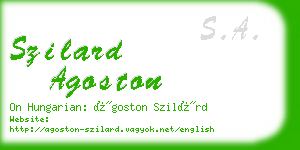 szilard agoston business card